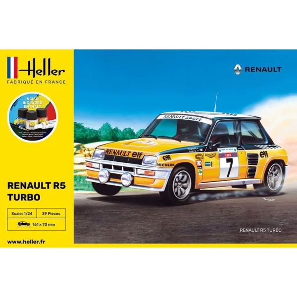 HELLER 56717 MAQUETTE STARTER KIT RENAULT R5 TURBO 1/24