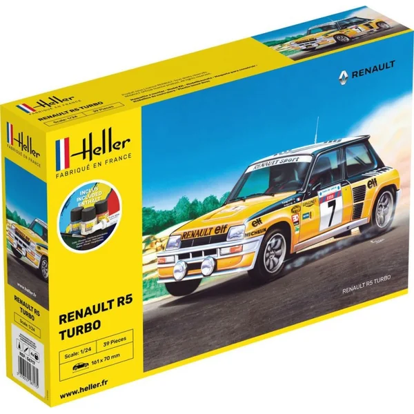 HELLER 56717 MAQUETTE STARTER KIT RENAULT R5 TURBO 1/24