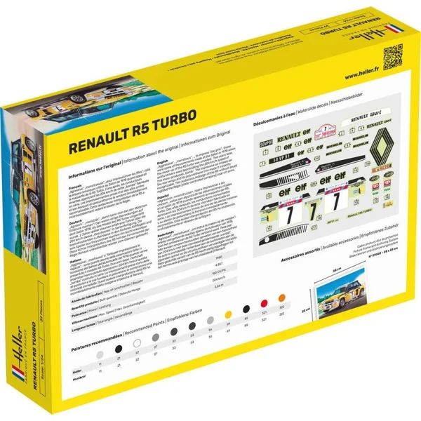 HELLER 56717 MAQUETTE STARTER KIT RENAULT R5 TURBO 1/24
