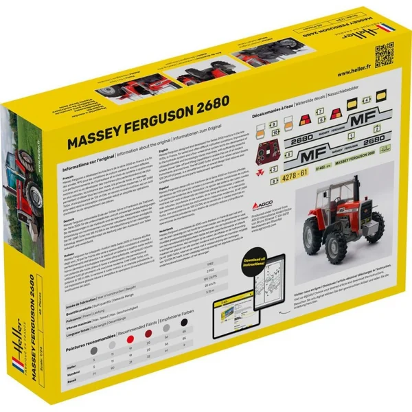 HELLER 57402 MAQUETTE STARTER KIT MASSEY FERGUSON 2680 1/24
