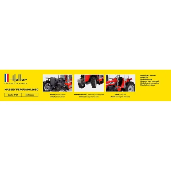 HELLER 57402 MAQUETTE STARTER KIT MASSEY FERGUSON 2680 1/24