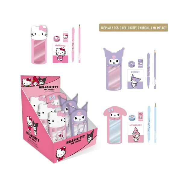 HELLO KITTY & Friends - Display de 6 Sets de Papeterie 6pc