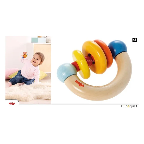 Hochet en bois Tourne rond