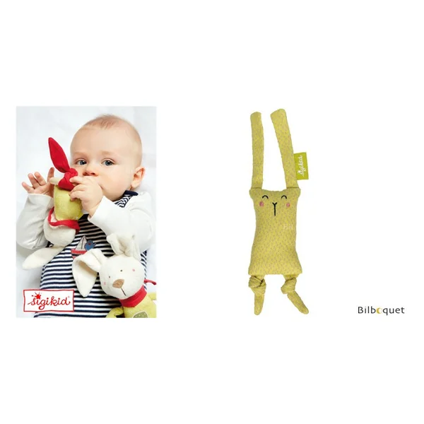 Hochet Lapin 14cm - Sigikid Green