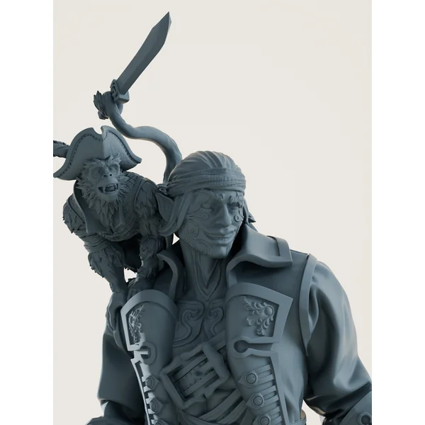 Humain pirate avec singe