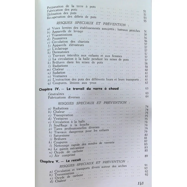 Hygiène et sécurité dans la verrerie à la main