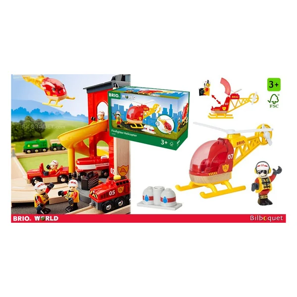 Hélicoptère des pompiers - Véhicules BRIO