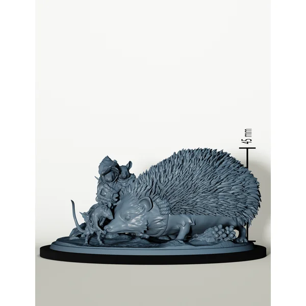 Hérisson Géant et cavalier souris