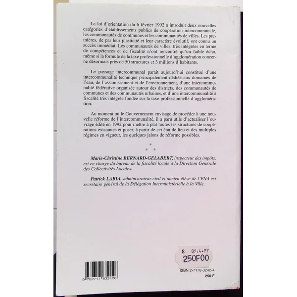 Intercommunalites - Mode D'emploi, 2ème 'Edition 1997