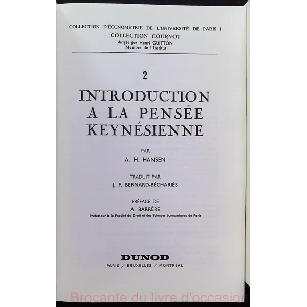 Introduction à la pensée keynésienne