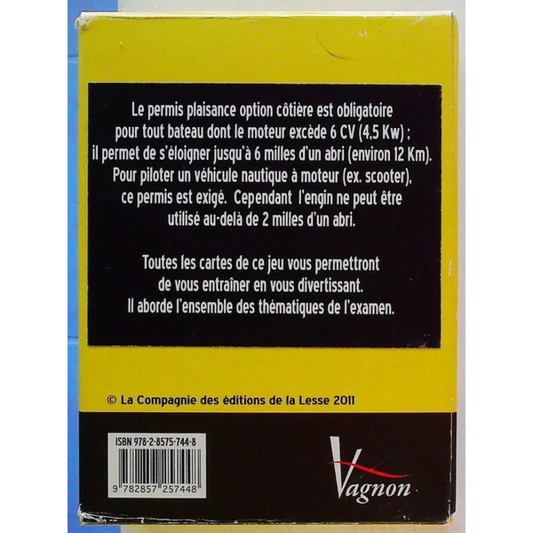 Jeu De Cartes Permis Plaisance Option Cotiere