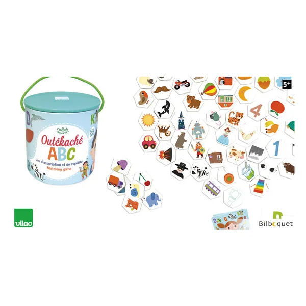 Jeu Outékaché ABC - 100 pièces en bois