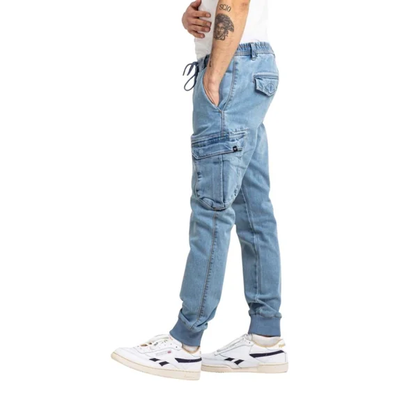 Jogger pant reel Reflex Rib Cargo Light Blue Grey Wash