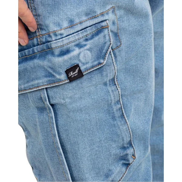 Jogger pant reel Reflex Rib Cargo Light Blue Grey Wash