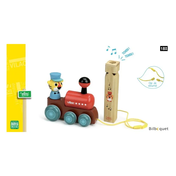 Jouet à traîner en bois Train avec sifflet par Ingela P.Arrhenius