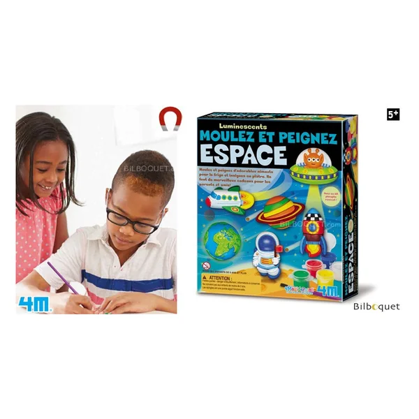 Kit moulage et peinture luminescents - Espace