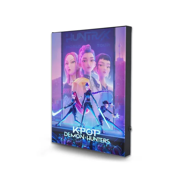 KPop Demon Hunters poster toile avec éclairage