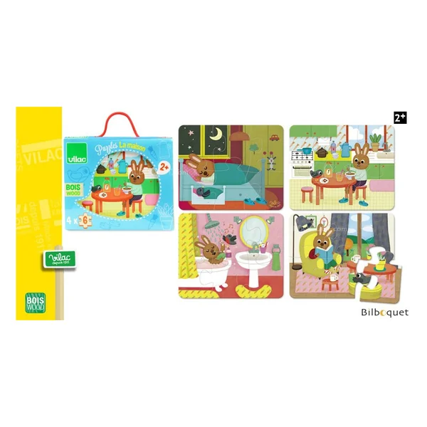 La maison - Coffret en bois de 4 puzzles