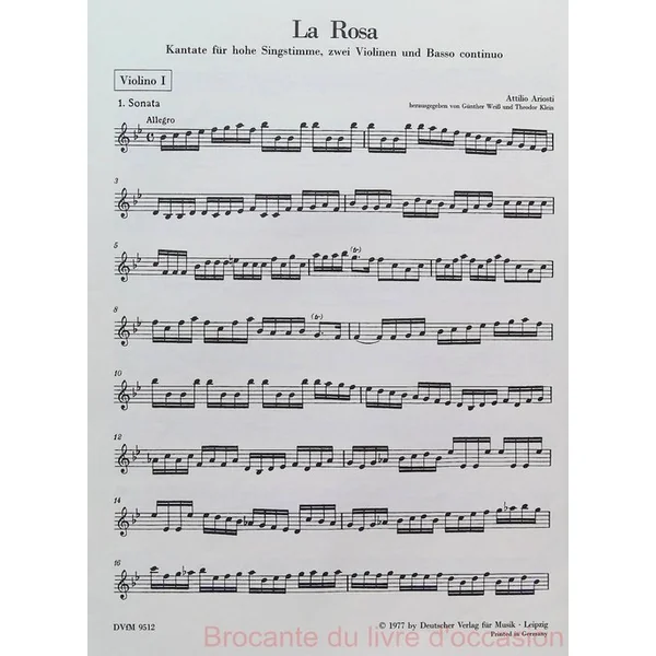 La rosa. Kantate – Partition- (Texte en Allemand)-+ 3 partitions détachables-
