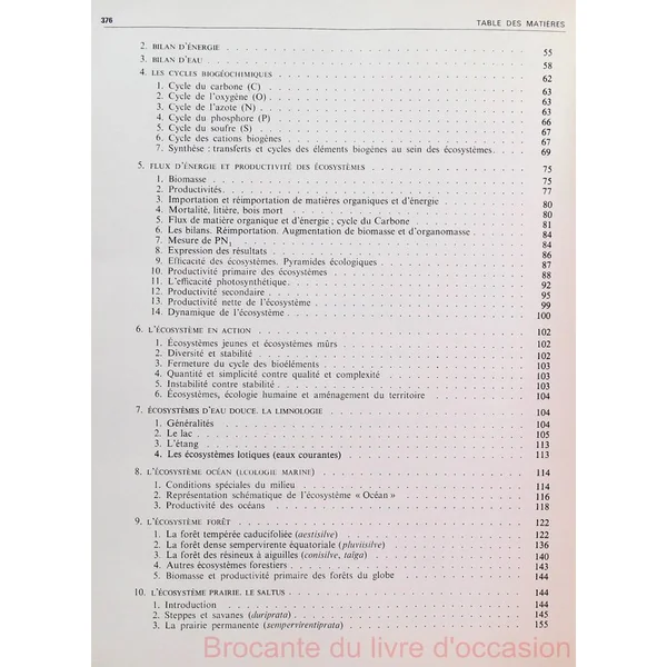 La synthese ecologique