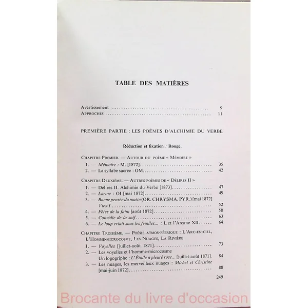 L'alchimie du verbe de rimbaud