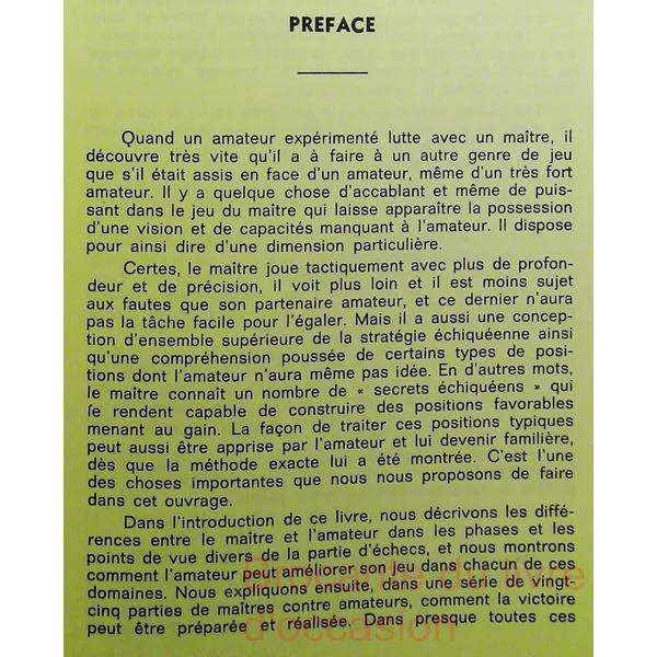 L'amateur devient maitre