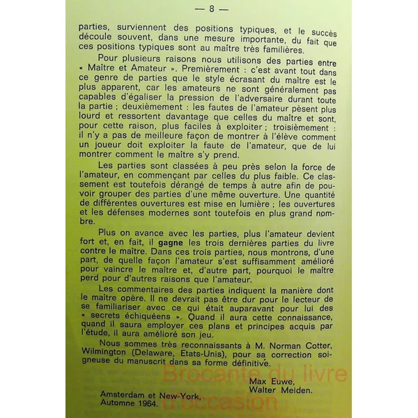 L'amateur devient maitre