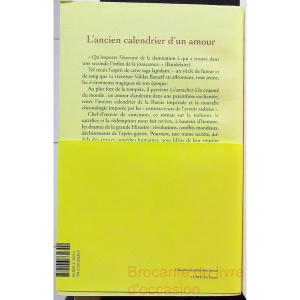 L'ancien calendrier d'un amour