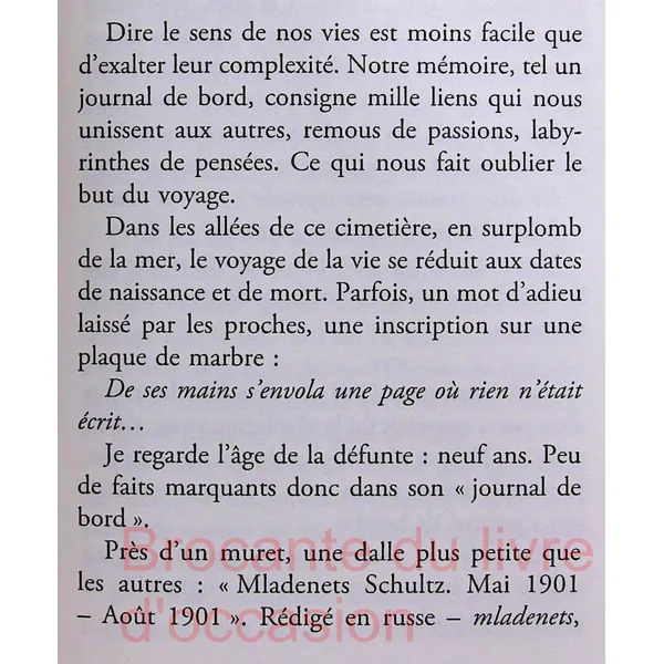 L'ancien calendrier d'un amour