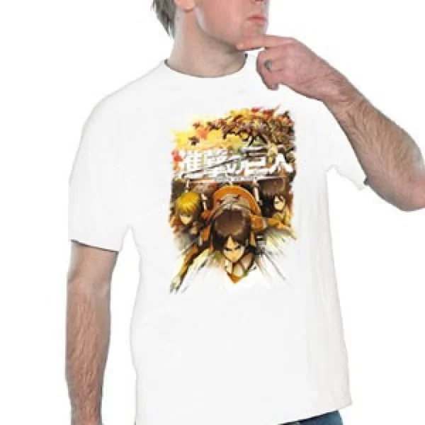 L'attaque des Titans - T-Shirt Crew Fight Blanc