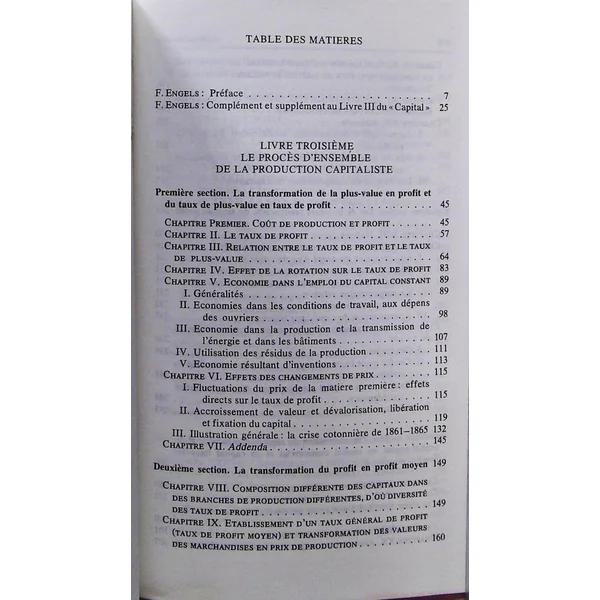 Le capital - Livre troisième