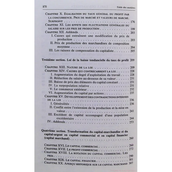 Le capital - Livre troisième
