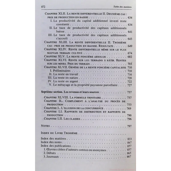 Le capital - Livre troisième