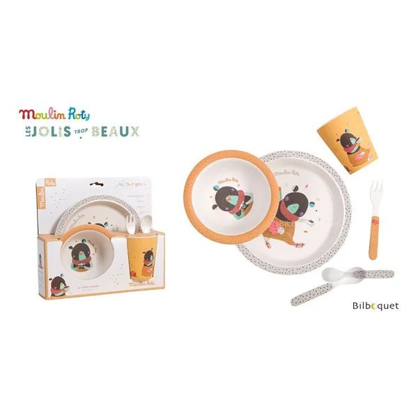 Le coffret vaiselle ocre - Jolis trop beaux - Moulin Roty