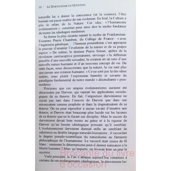 Le darwinisme en question - Science ou métaphysique ?-