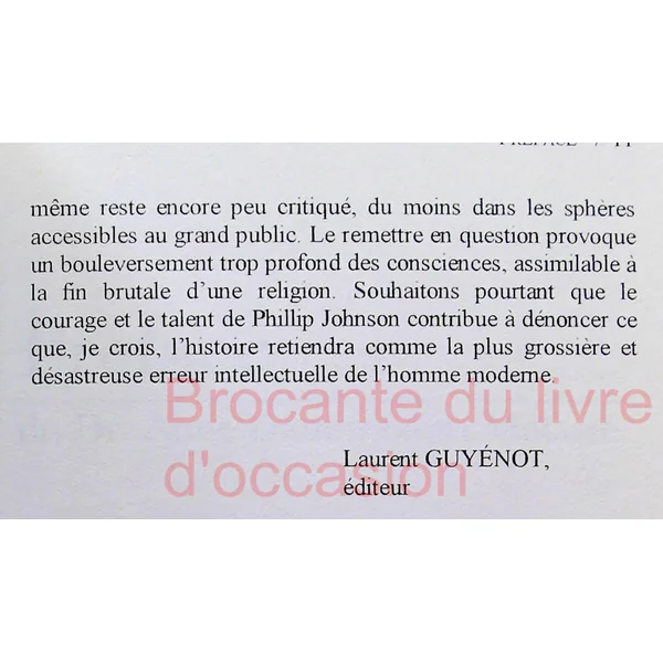 Le darwinisme en question - Science ou métaphysique ?-