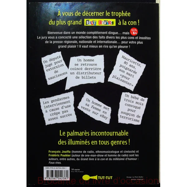 Le grand livre des faits divers à la con