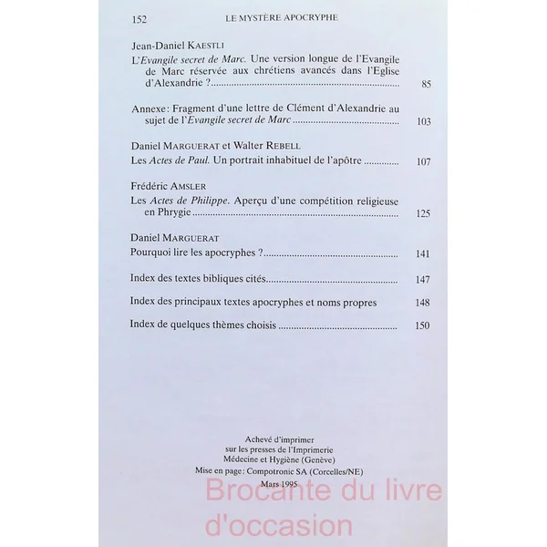 Le Mystère Apocryphe