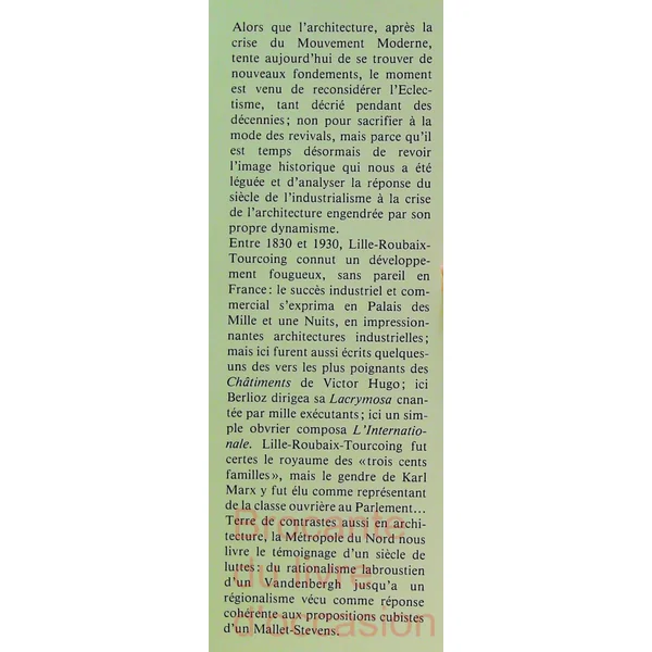 Le Siecle De L'Eclectisme - Lille 1830-1930-01
