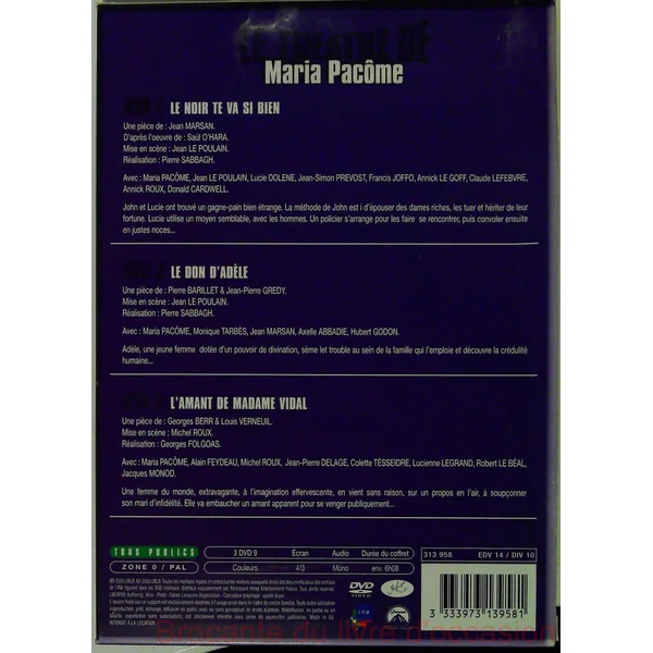 Le théatre de Maria Pacome- 3 DVD-