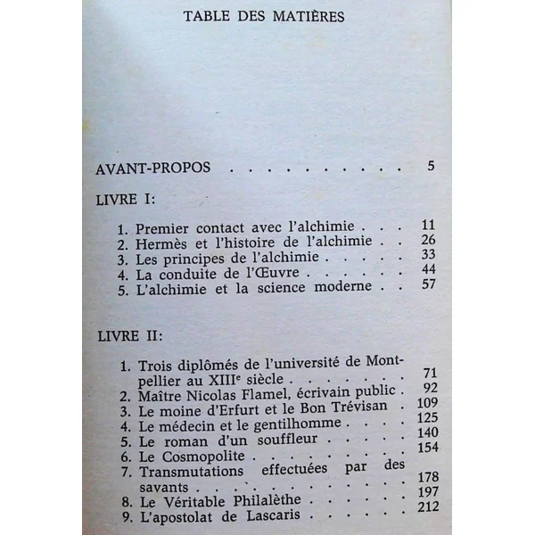 Le tresor des alchimistes