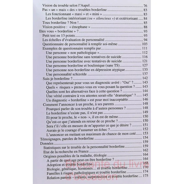 Le trouble de la personnalité borderline-