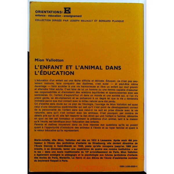L’enfant et l’animal dans l’éducation