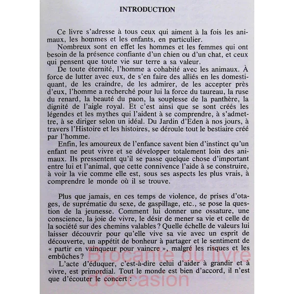 L’enfant et l’animal dans l’éducation