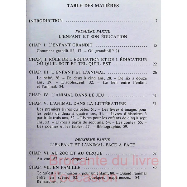 L’enfant et l’animal dans l’éducation