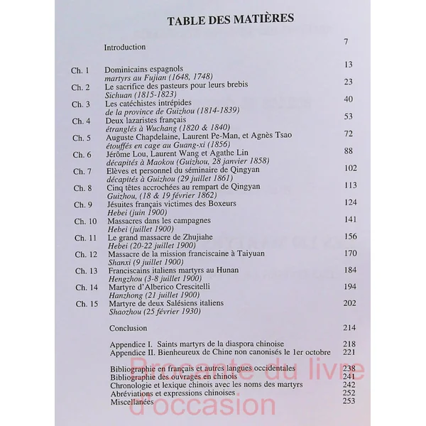 Les 120 martyrs de Chine canonisés le 1er octobre 2000-