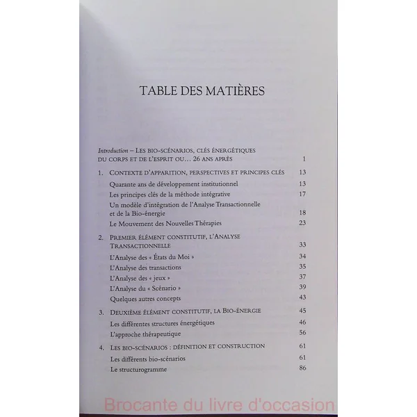Les bio-scénarios