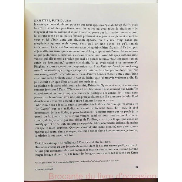 Les Idiots. Journal Intime Et Scenario