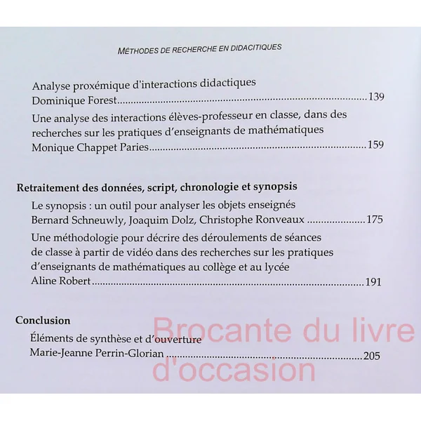 Les méthodes de recherche en didactique