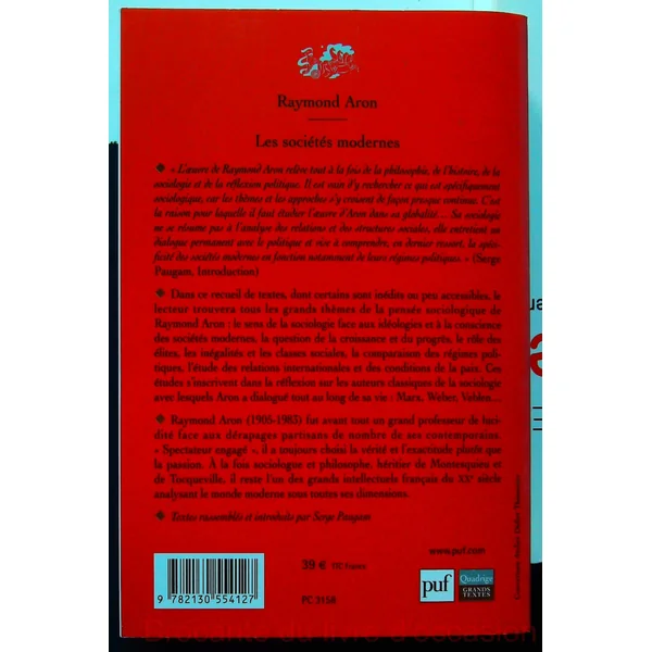 Les sociétés moderne - Textes rassemblés et introduits par Serge Paugam